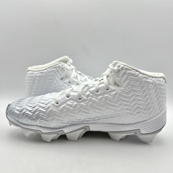 Under Armour Mens Spotlight Hammer RM Football Cleats US 7.5 White Silver GUC main image 4